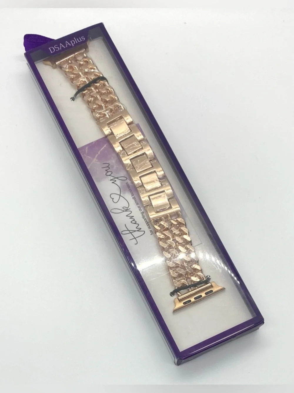 DSAA Plus Adjustable Rose Gold Chain Bracelet Smartwatch Band 90s Minimalist
